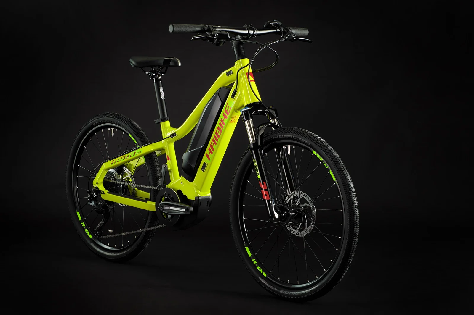 Haibike Alltrack Kids Gloss Lime/Crystal Red - Image 2