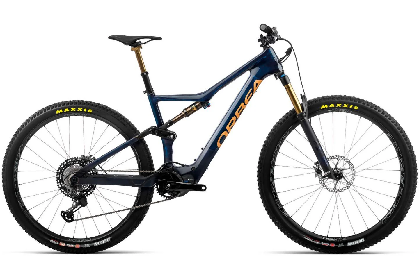 Orbea RISE M-LTD Coal Blue - Red Gold Gloss