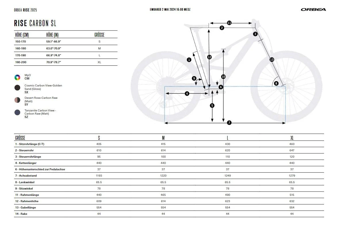 Orbea RISE SL M-LTD 630W Cosmic Carbon View - Golden Sand - Image 2