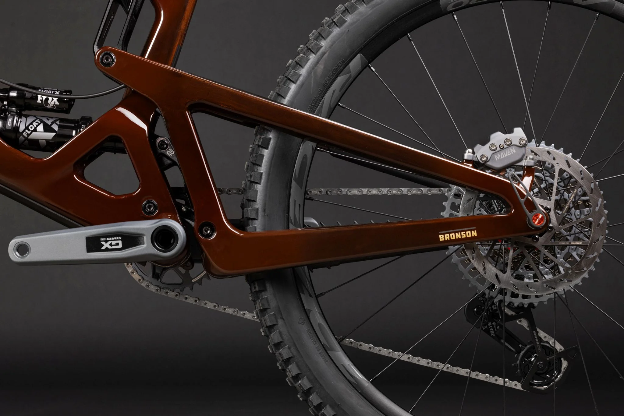 Santa Cruz Bronson 5 CC X0 AXS MX Trans Root Beer - Image 6