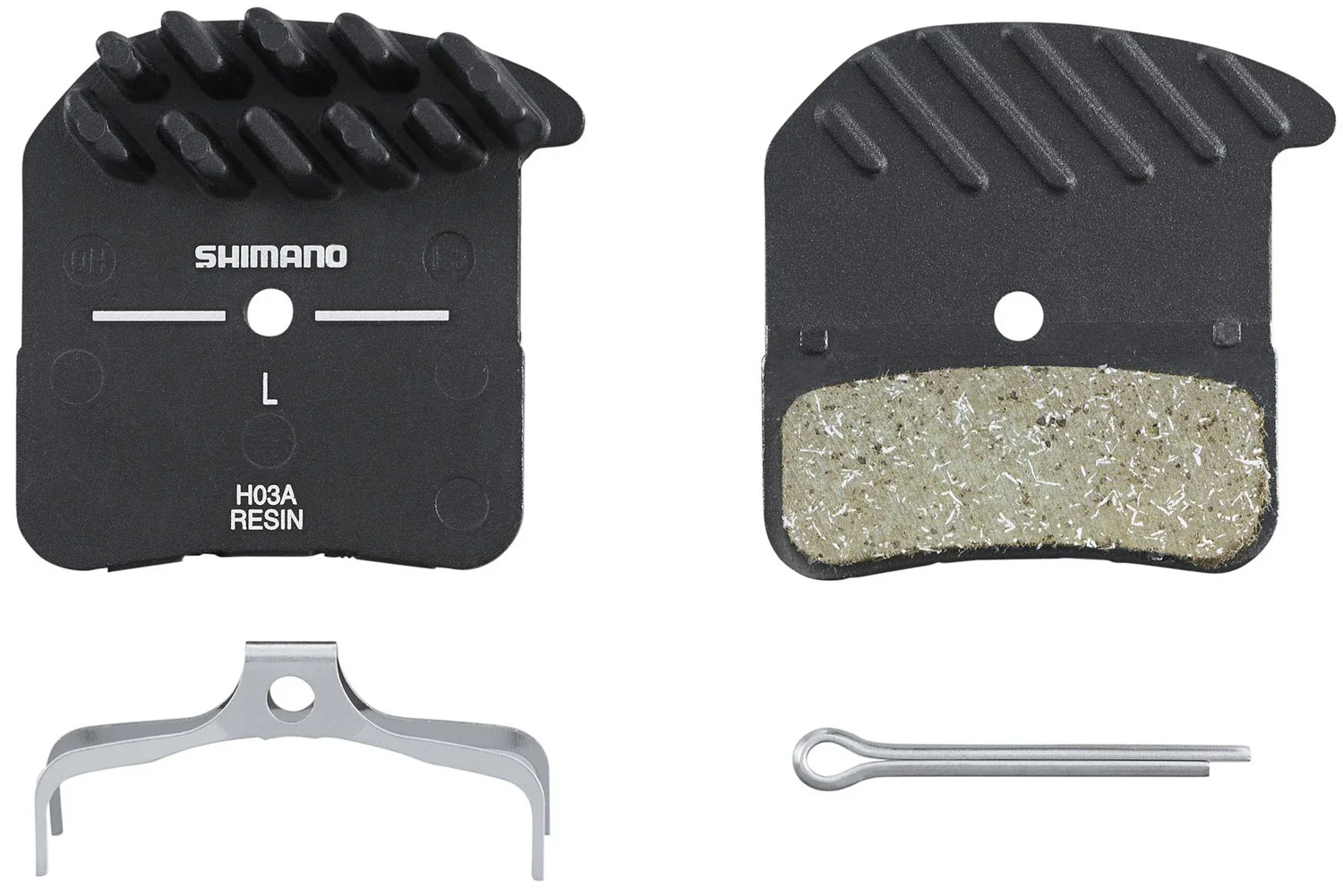 Shimano Scheibenbremsbelag H03A Resin Typ H Kühlrippen