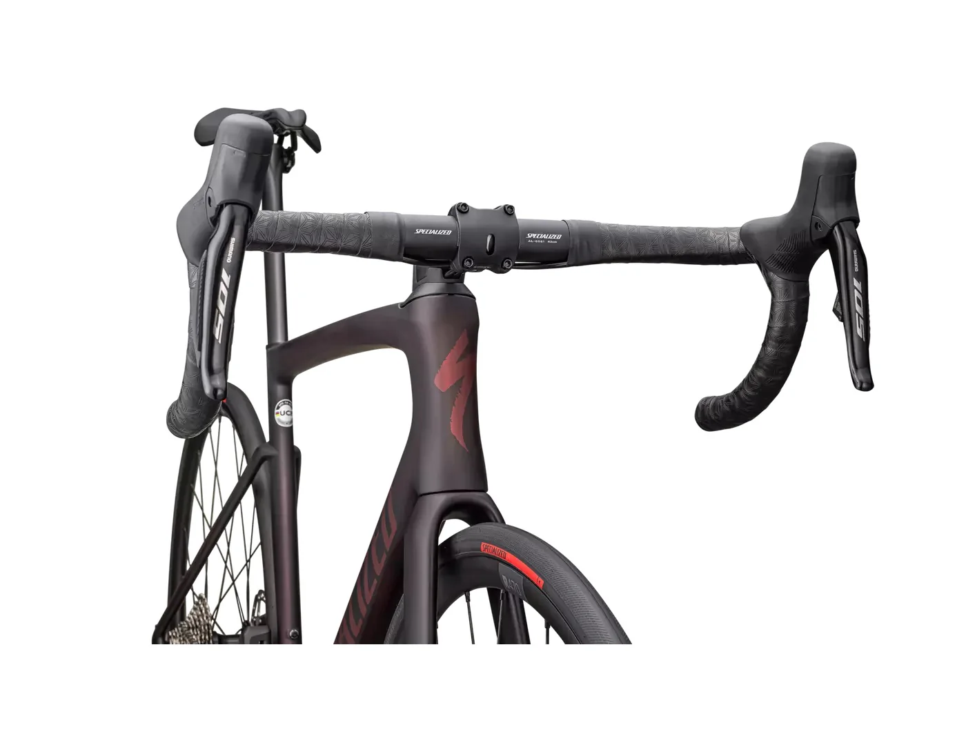 Specialized Tarmac SL7 Comp Satin Red Tint Carbon/Red Sky - Image 4