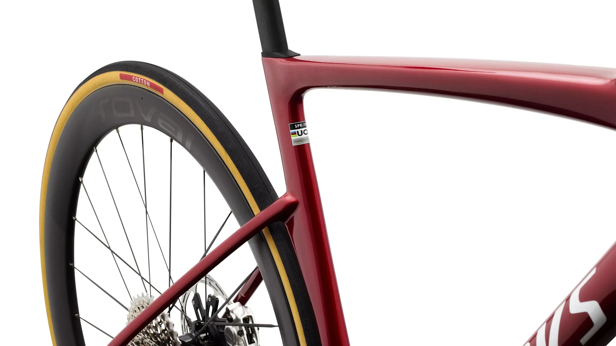 Specialized Tarmac SL9 S-Works AXS Gloss Ruby Metallic / White Silver Metallic 2027 - Image 6