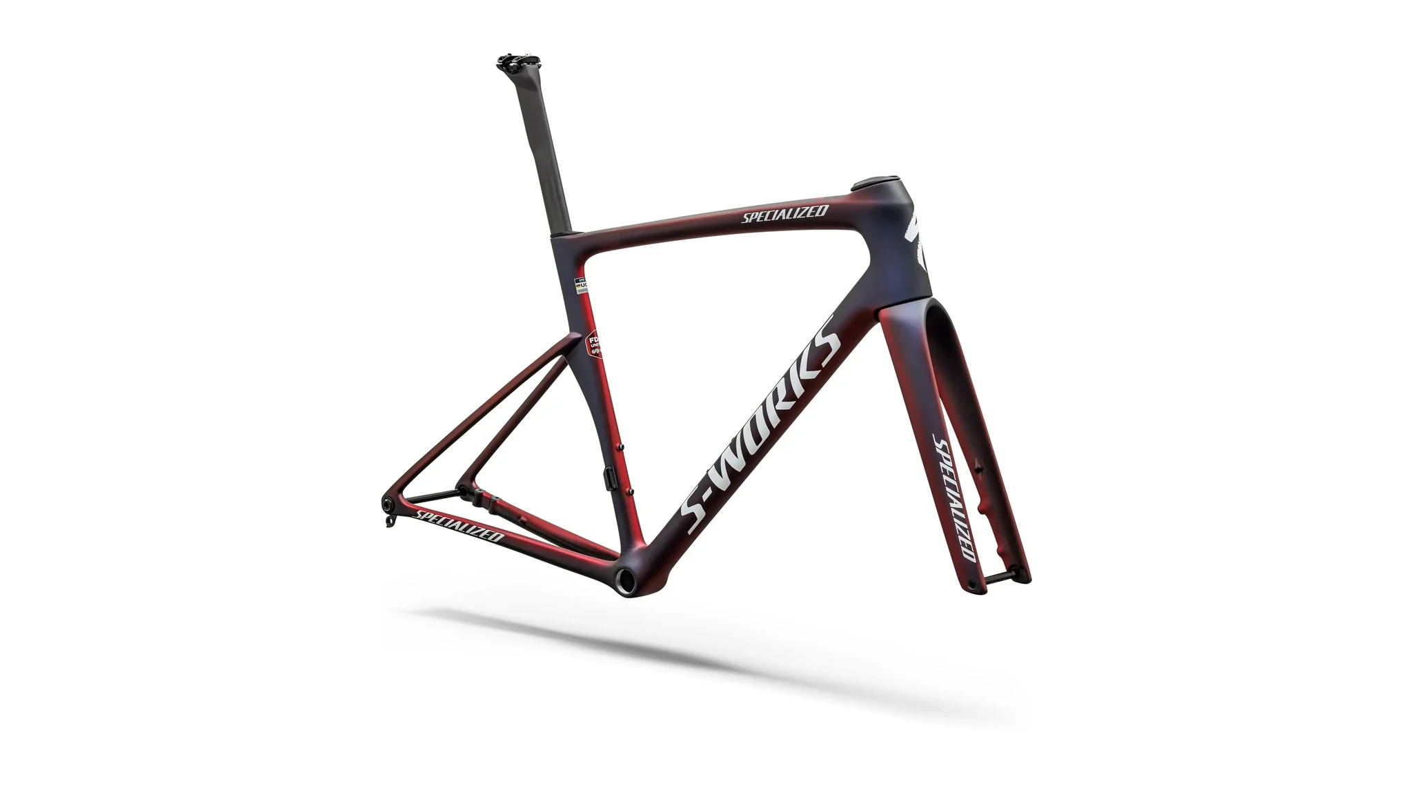 Specialized Tarmac SL9 S-Works Rahmen Team Replica FDJ Gloss Red Tint / Blue Tint / Red Pearl 2027 - Image 2