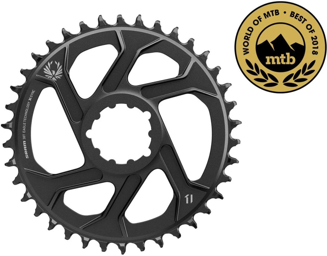 SRAM Kettenblatt X-Sync Eagle Eagle 32T, Direct Mount, Aluminium, schwarz, 12-fach, 6mm Offset - Image 3