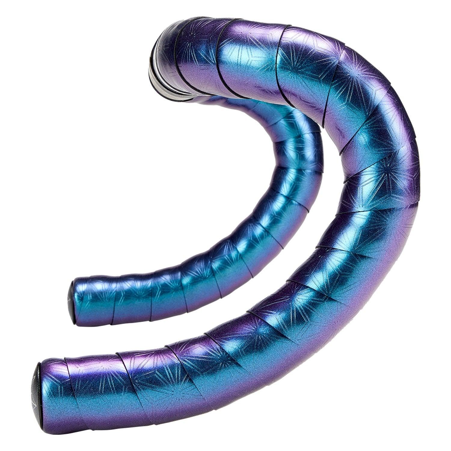 Supacaz Bling Tape - Oil Slick w/ Ano Black Plugs