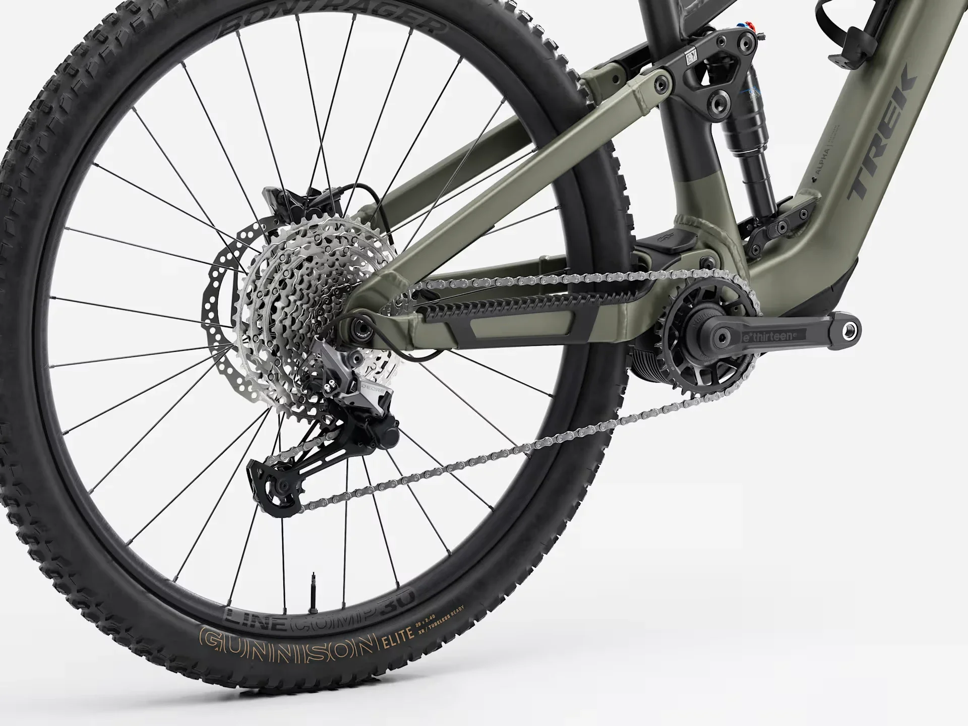 Trek Fuel+ EX 5 Gen 2 Matte Olive Grey/Trek Black 2026 - Image 4