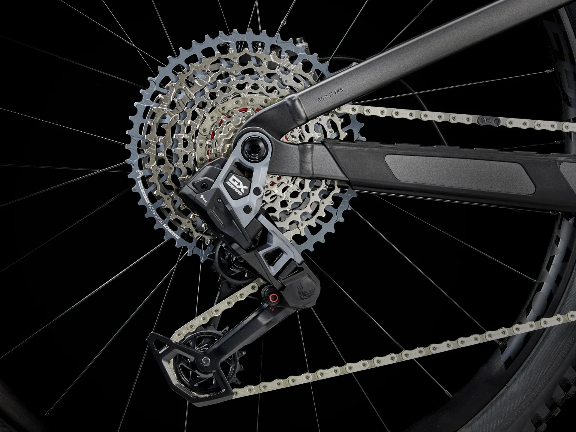 Trek Top Fuel 8 GX AXS T-Type Matte Dnister Black - Image 4
