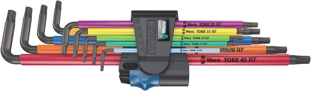 Wera 967/9 TX XL Multicolour HF 1 Winkelschlüsselsatz mit Haltefunktion, lang, 9-teilig